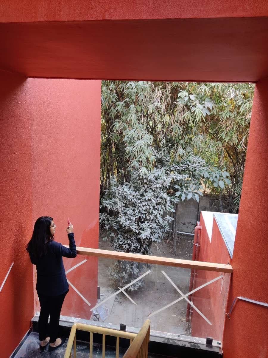 Sweta on an architecture project site
