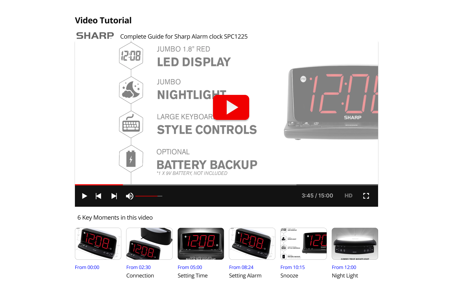 Curated Video Support with Timestamps