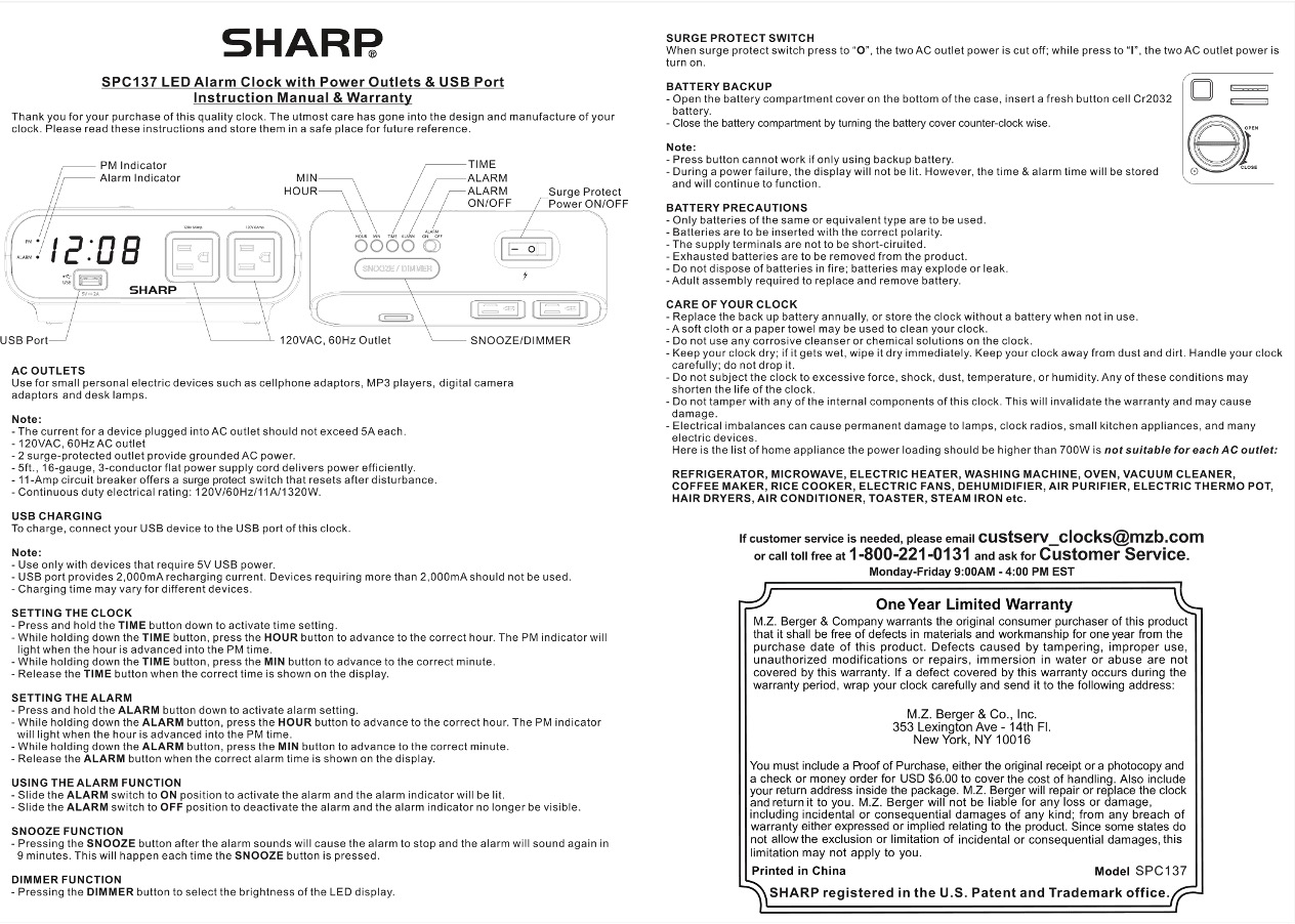 Sharp existing user manual — text-heavy layout