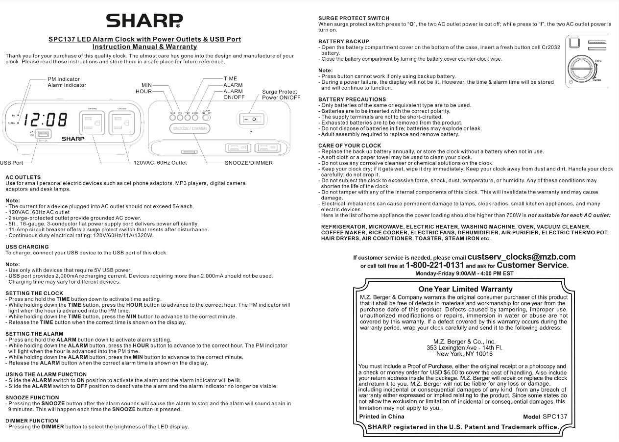 Sharp existing user manual — text-heavy layout